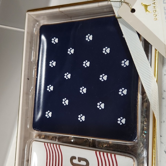 NWT Doghaus Ceramic "VOTE DOG" Catch-All Jewelry Trays 3- 4"x4" Each - Picture 4 of 9
